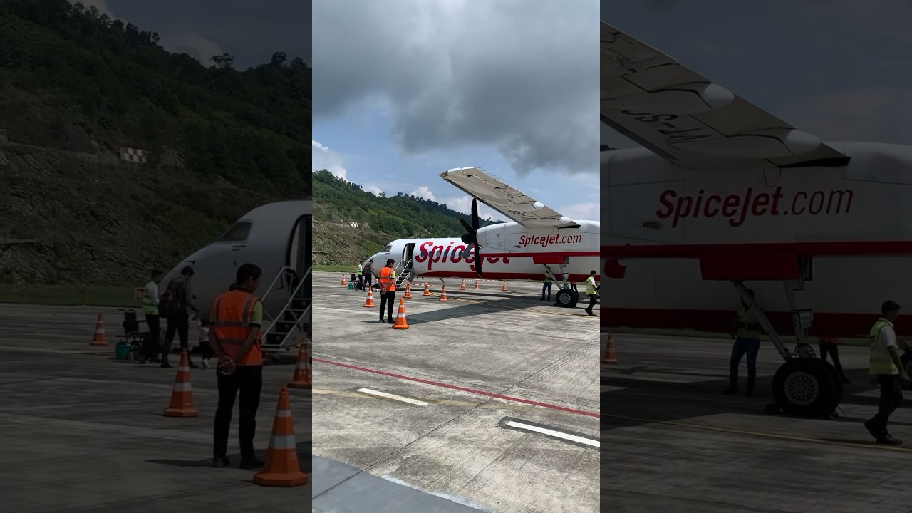 Pakyong Airport, Sikkim. Trip to Kolkata with SpiceJet. 