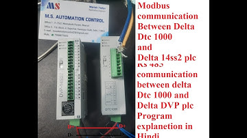 MODBUS COMMUNICATION BETWEEN DELTA  DTC 1000 and DELTA  14ss2 plc | RS485 COMMUNICATION OF DELTA PLC