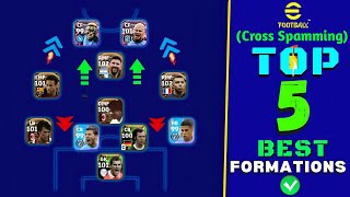 Top 5 Best Formation For Cross Spamming In eFootball 2024 Mobile || 4-1-3-2 still available!?