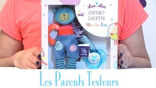 Doudou Moulin Roty Coffret Bleu Sucette Luc et Lea Les Jolis Pas Beaux  Coffret