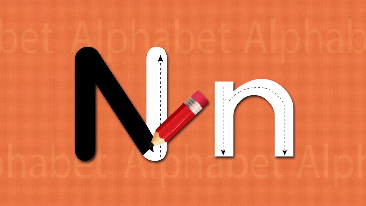 알파벳배우기 대문자N,소문자n Learning Vocabulary for Alphabet N Write the Alphabet N The Letter N Song
