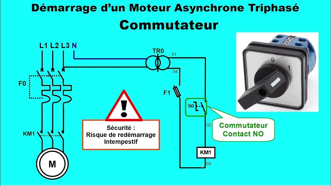 Schémas électriques: Démarrage Moteur par boutons poussoirs et