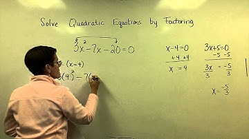 Solving Quadratic Equations by Factoring - Part 2