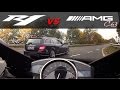 Yamaha R1 vs +530HP Mercedes-Benz +300km/h