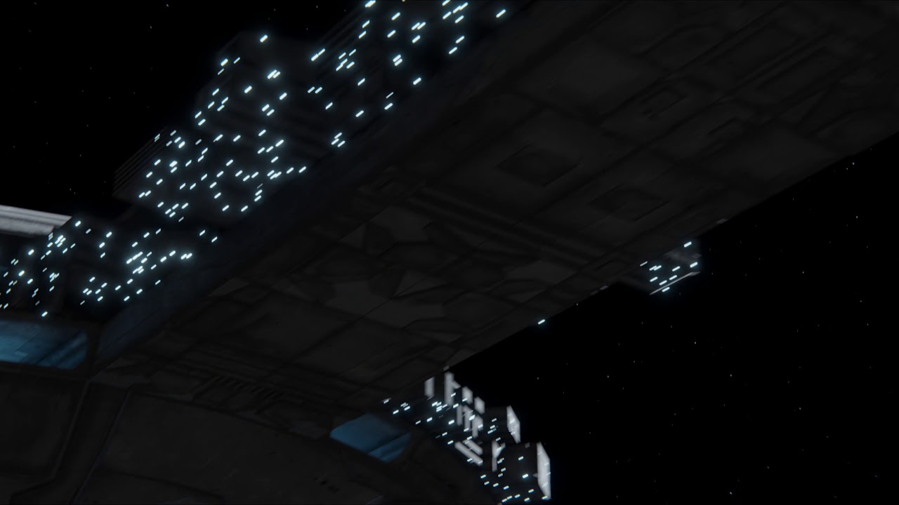 Blender spaceship flyby (Anamorphic 2.35:1 test)