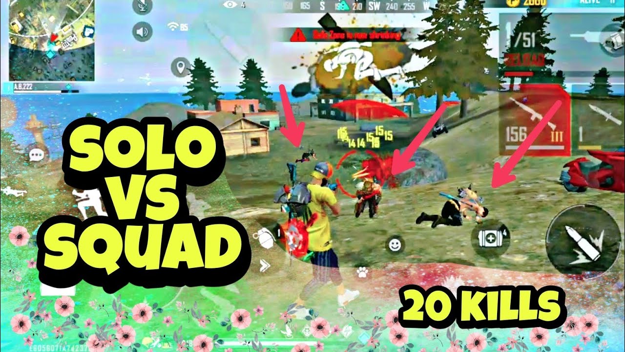 solo vs squad 20 kills mobile full gameplay - YouTube