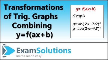 Trigonometry | Combining Transformations of Trig Graphs y=f(ax+b) types | ExamSolutions