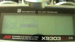 Setting up Delta Wing Elevons on a JR 9303 Transmitter