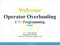 Part 5   Operator Overloading using C++
