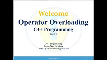 Part 5   Operator Overloading using C++