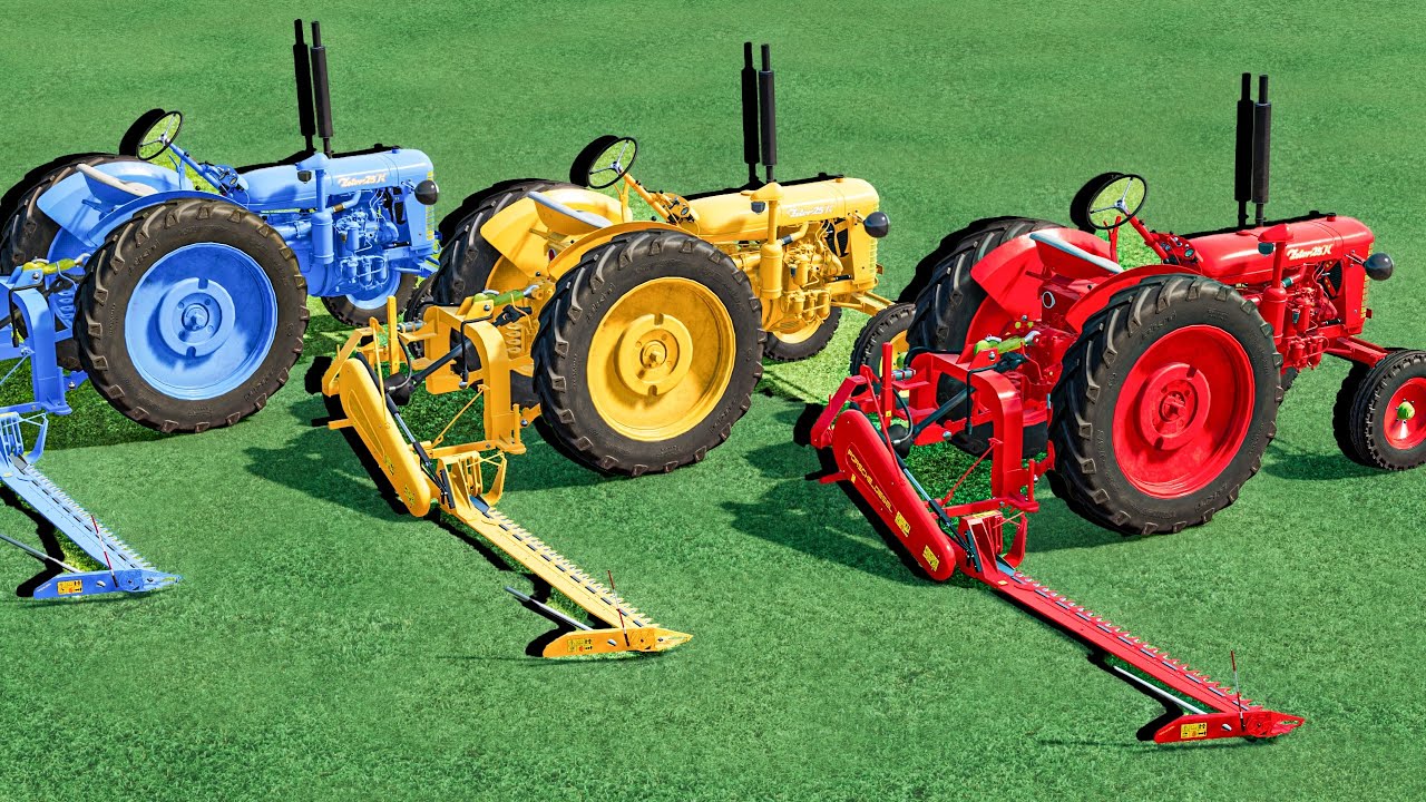 Tractors With COLORS - Straw JOB and CUTTING SHOW - Farming Simulator 22