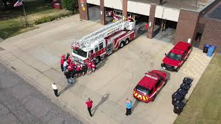 Truck 1 push in ceremony