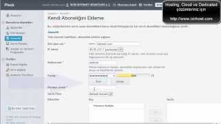 Plesk12 Hosting Hesabı Oluşturma