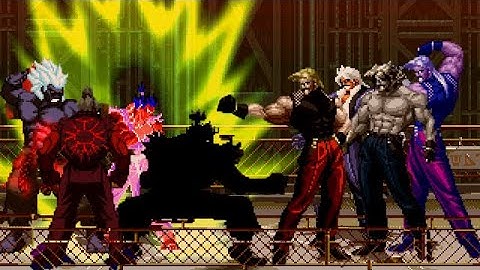 [KOF Mugen] Memorial Boss Battle | Akuma vs Rugal [ 4vs4 ]