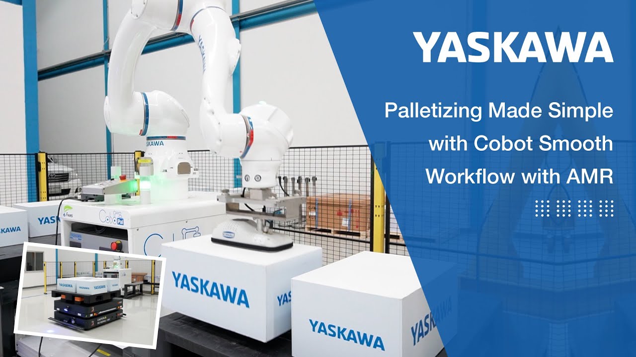 YASKAWA - Palletizing Made Simple with Cobot Smooth Workflow with AMR