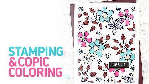 How to Make Your Own Background using Outline Stamping and Copic Coloring