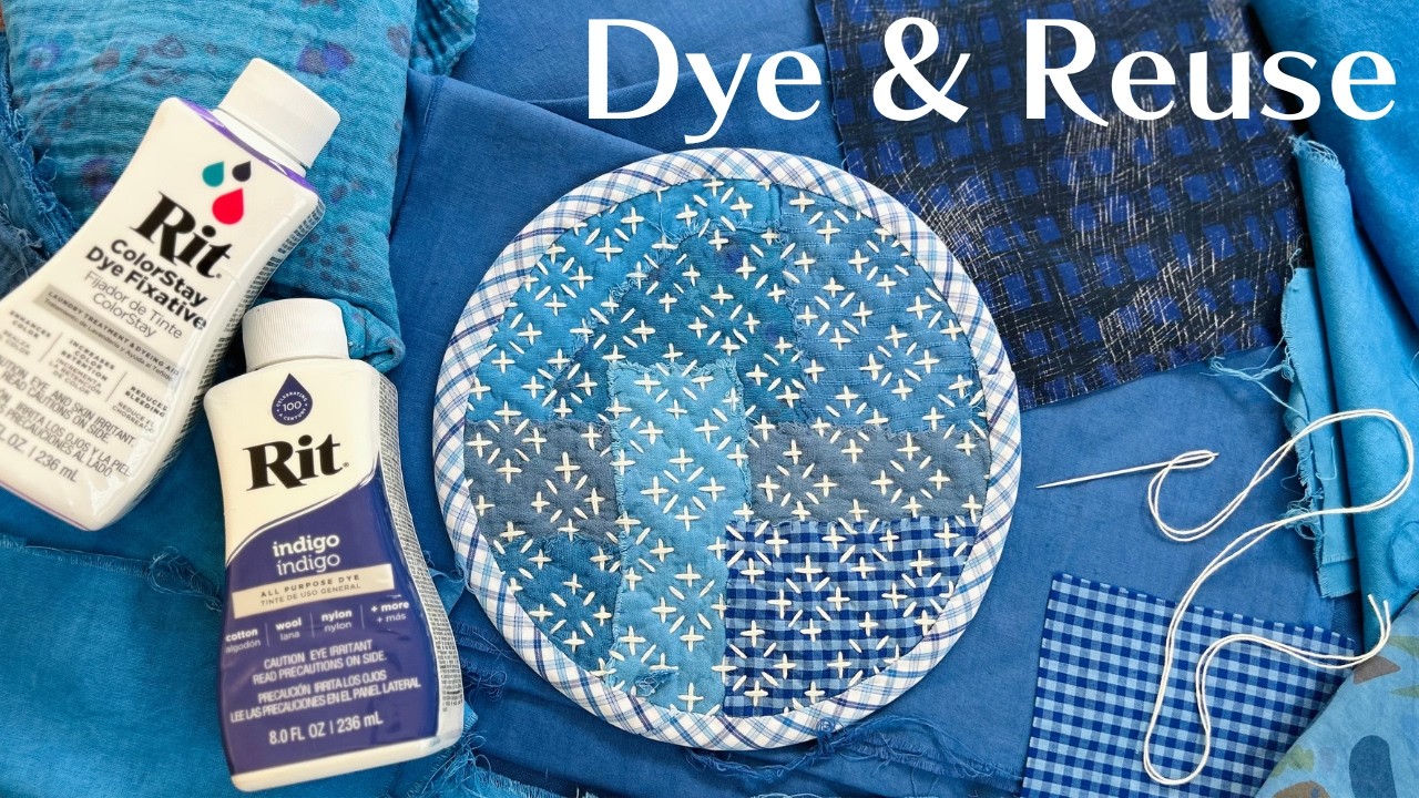Dyeing Old Fabric to Give It New Life | Scrap & Sashiko Project