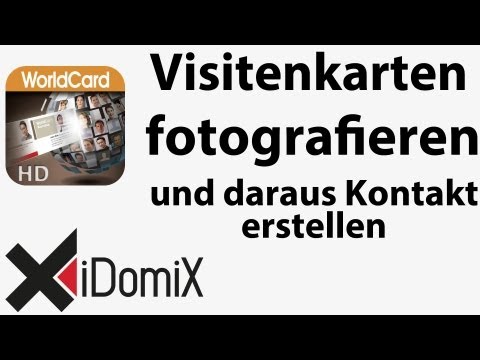 Visitenkarten Daten schnell als Kontakt abspeichern - WorldCard Mobile