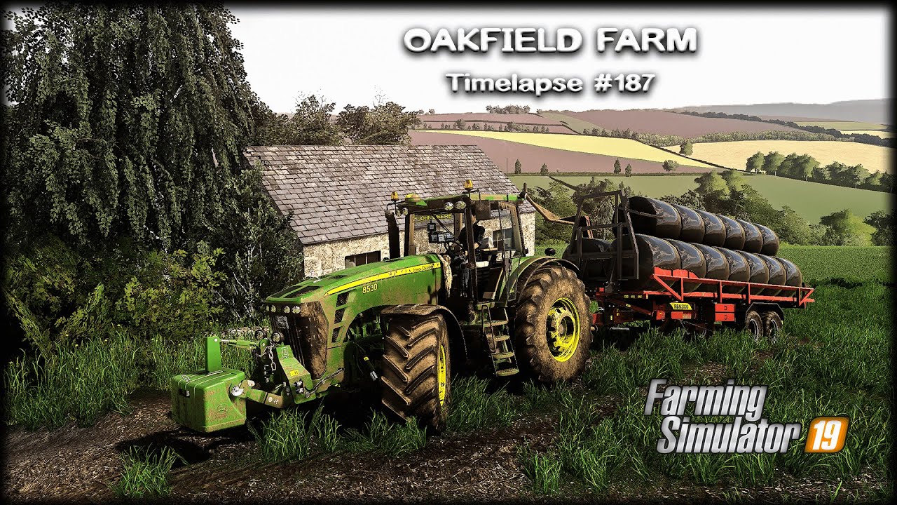 Harvesting BARLEY, baling/collecting CLOVER, seling STRAWBERRY | Oakfield farm | FS19 Timelapse 