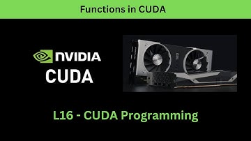L16 Functions in CUDA #cuda #nvidiagpus #gpucomputing