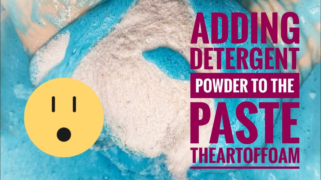 Adding Detergent Powder To The Paste | TheArtOfFoam - YouTube
