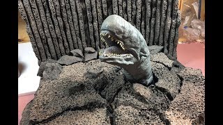 Homemade Star Wars Space Slug Diorama (Disney Hand Puppet & Styrofoam)