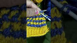 two colour sweater design #knittig #knitting #viralshort