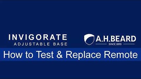 Invigorate Adjustable Base  How to Test & Replace Remote