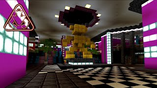Building FNAF Security Breach Map in Minecraft - The Lobby Entrance