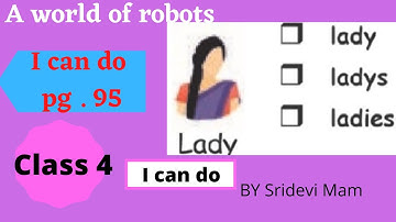 Tn Samacheer class 4 Term 1 english a world of robot lesson I can do pg . 95 4th standard tamil