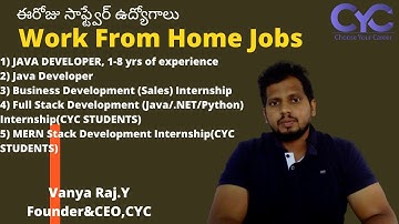 Work From Home Jobs| full stack python course with internship|Vanya Raj|CYC