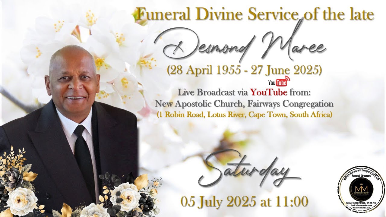 Funeral Divine Service of the late Desmond Maree - 05 July 2025 at 11: