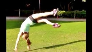 How To Do A Front Handspring With Coach Meggin! (Professional Gymnastics Coach)