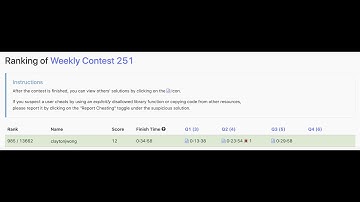 Leetcode Weekly Contest 251 (985 / 13662)