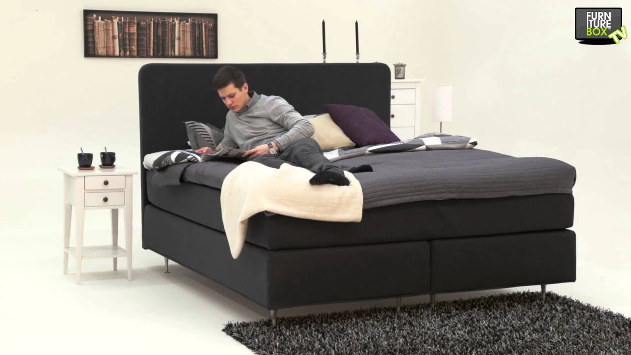 Royal kontinentalsäng mörkgrå furniturebox youtube