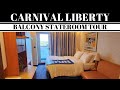 Carnival liberty balcony stateroom tour cabin 6292
