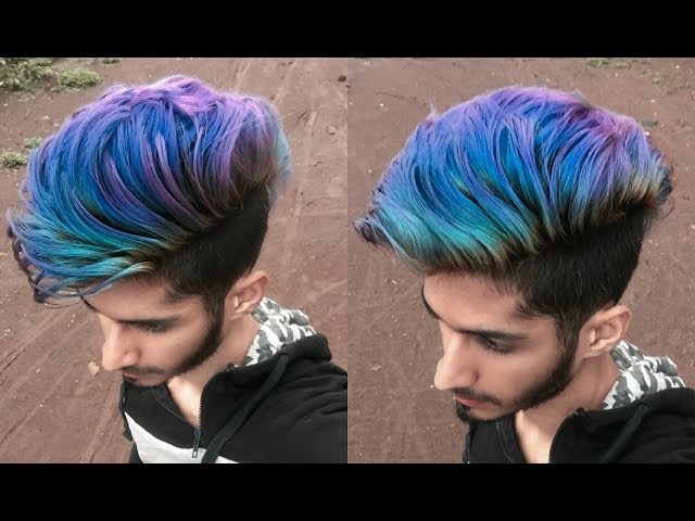 blue hair colour style - YouTube