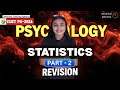 CUET PG Psychology 2026 | Most Important Topics | Revision class | Statistics Part- 2 | by Nirdesh