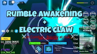 Becoming Enel Combo And Bounty hunting『 Rumble + Pole V2 + Electric claw 』Blox  fruit 