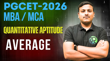 PGCET - MBA-MCA 2026 | QUANT - AVERAGE  | PGCET  2026 preparation for MBA MCA | #pgcetexam2026