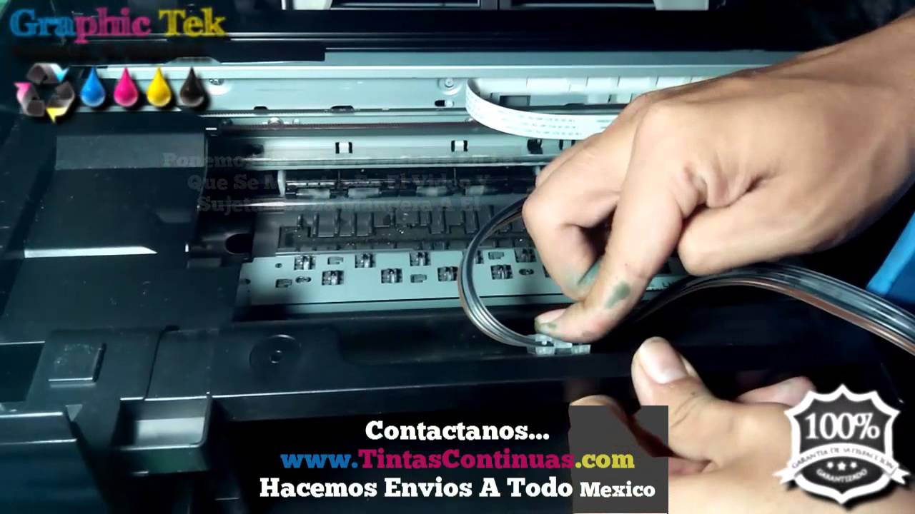 Instalacion Sistema De Tinta Continua En Impresoras Canon PIXMA MP230,  MP250, MP280, MX258 - YouTube