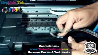 Instalacion Sistema De Tinta Continua En Impresoras Canon PIXMA MP230,  MP250, MP280, MX258 - YouTube