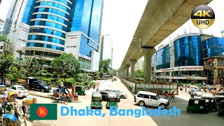 4K View Progress of Metro Rail  Farmgate to Shahbagh, Dhaka, Bangladesh