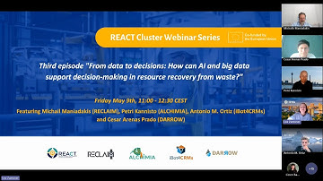 REACT Cluster Webinar Series - Episode 3: From data to decisions