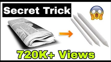 How To Make A Blending Stump Using Newspaper At Home