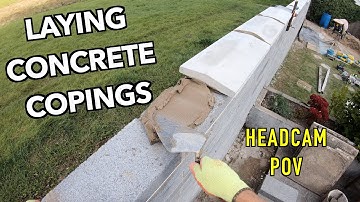 Laying concrete wall copings