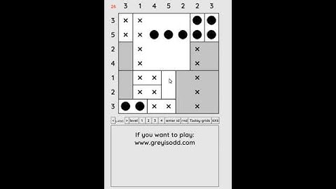 Grey is Odd - Today grids. Solution level 3 7X7 dated 07-08-2024 #logicpuzzles #logicgames  #games