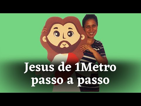 Passo a passo como fazer Jesus de 1 Metro Ampliar imagem #ministerioinfantil #jesusgrande #molde