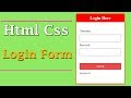 Login form - using HTML/CSS | Web zone