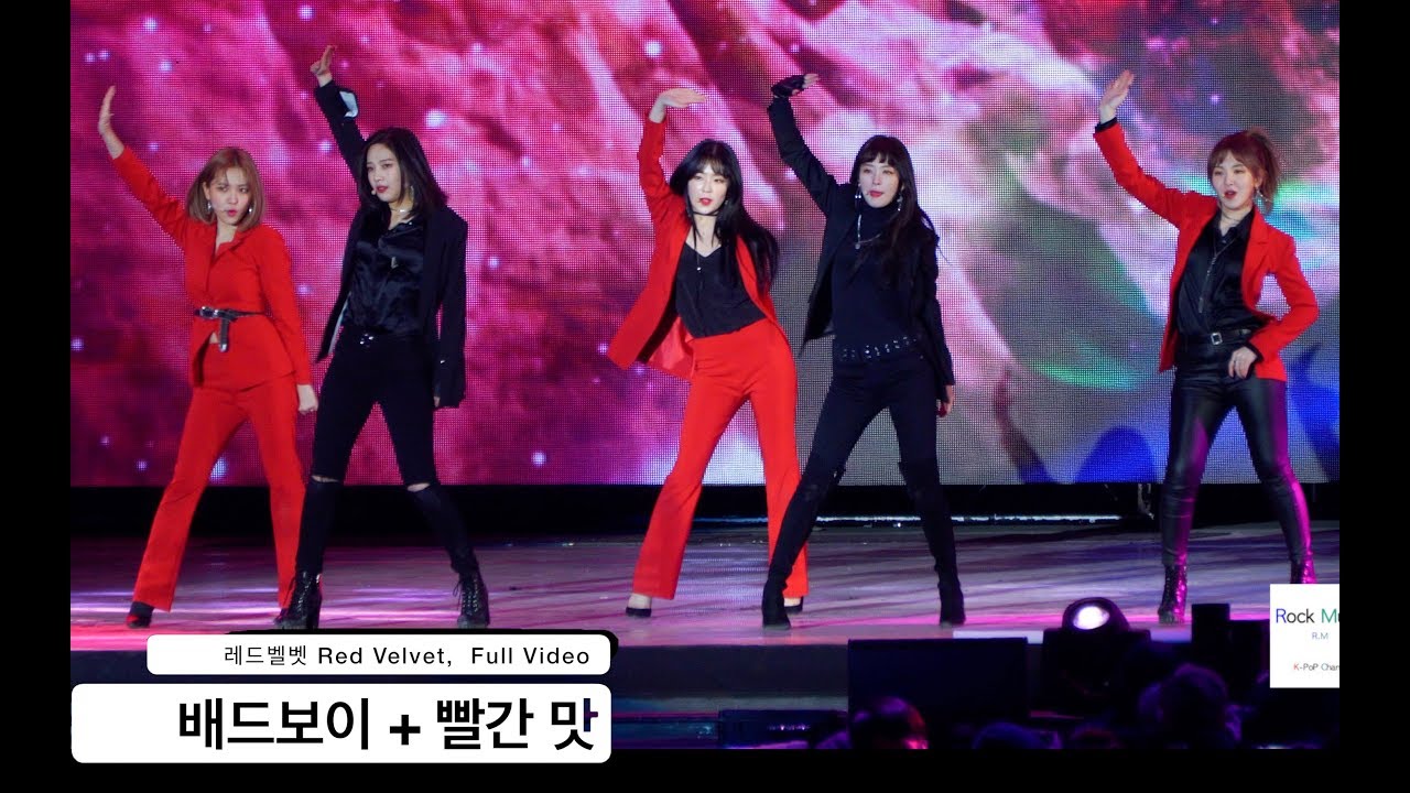 레드벨벳 Red Velvet[4K 직캠]배드보이 + 빨간 맛, 풀캠@180210 락뮤직